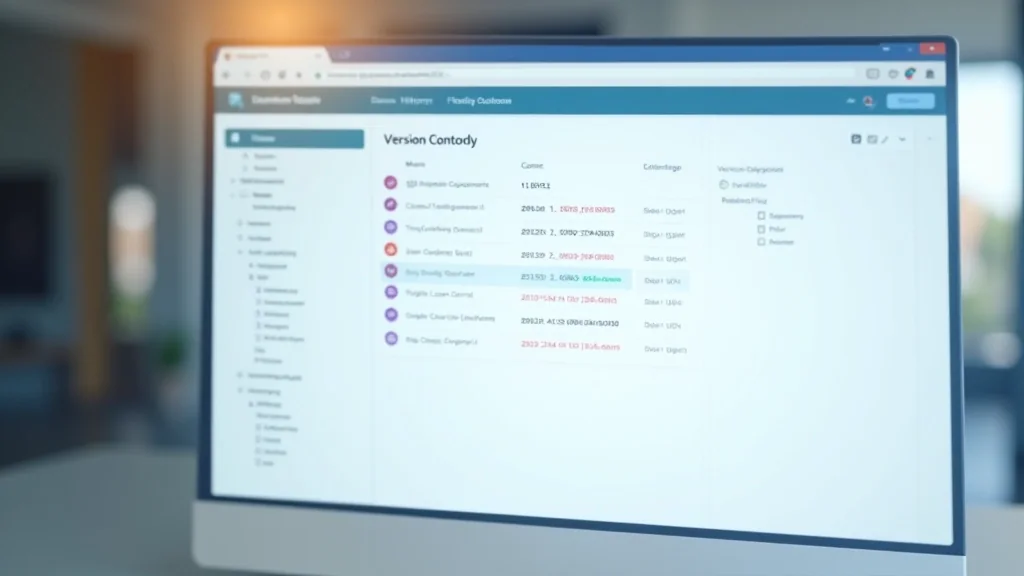 Interfaz de control de versiones de un documento